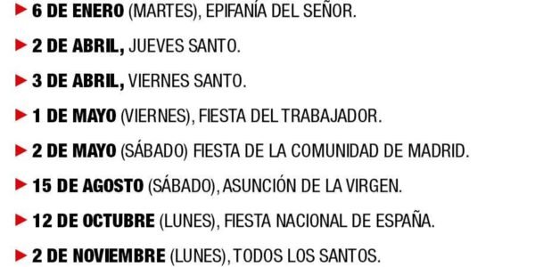 Feriados 2026 en Madrid: calendario, puentes y cómo aprovecharlos