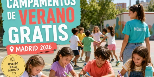 Campamentos de verano gratis en Madrid 2026: plazas, distritos e inscripción