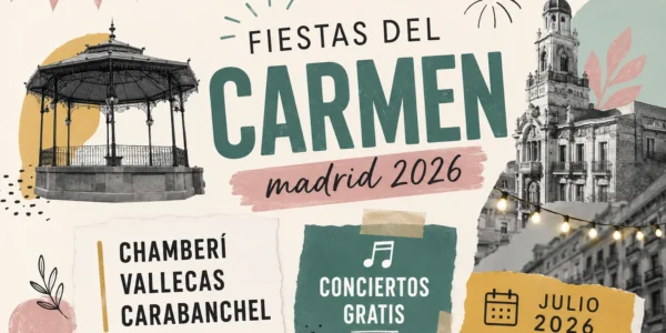 Fiestas del Carmen Madrid 2026: Chamberí, Vallecas, Carabanchel y conciertos gratis
