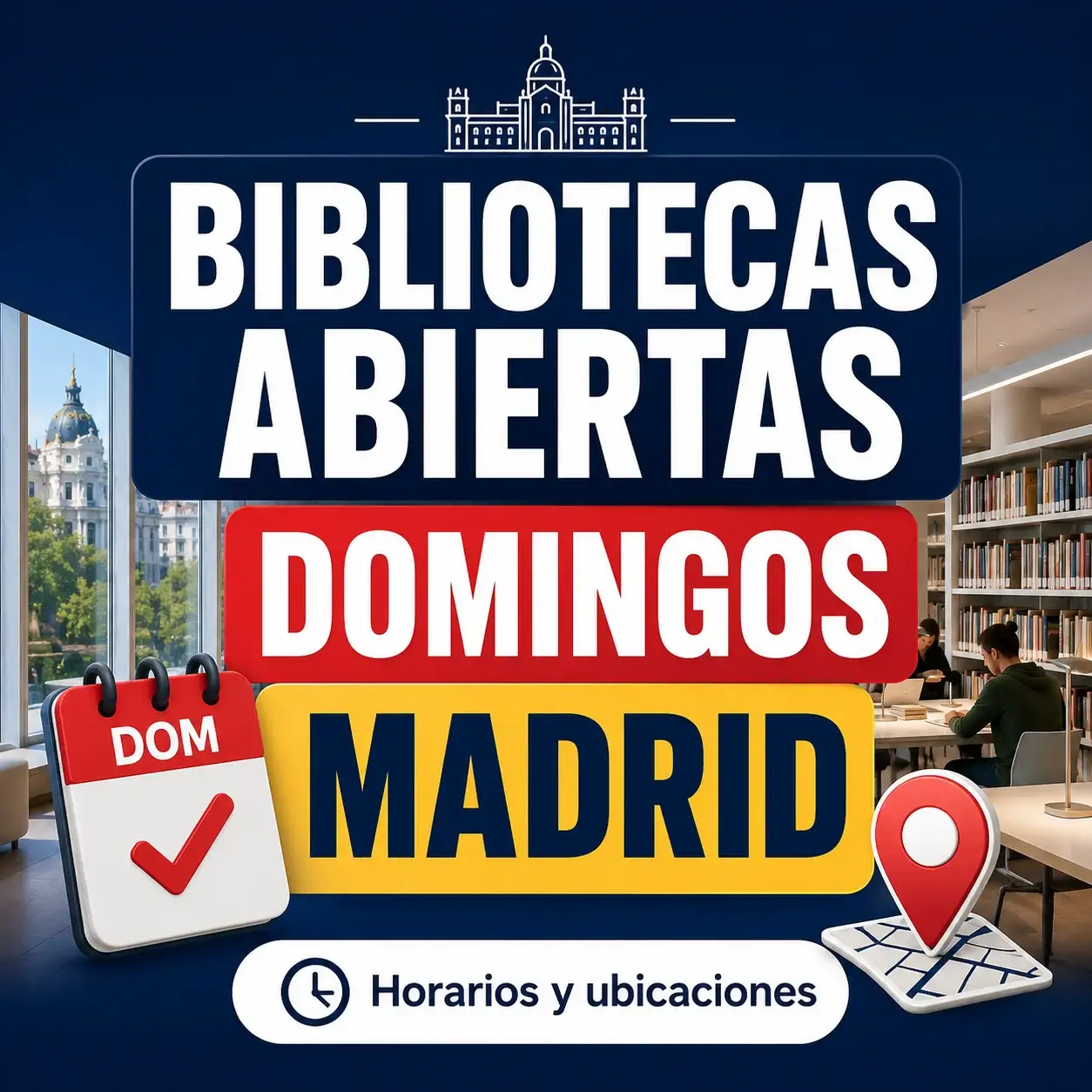 Bibliotecas abiertas hasta tarde en Madrid
