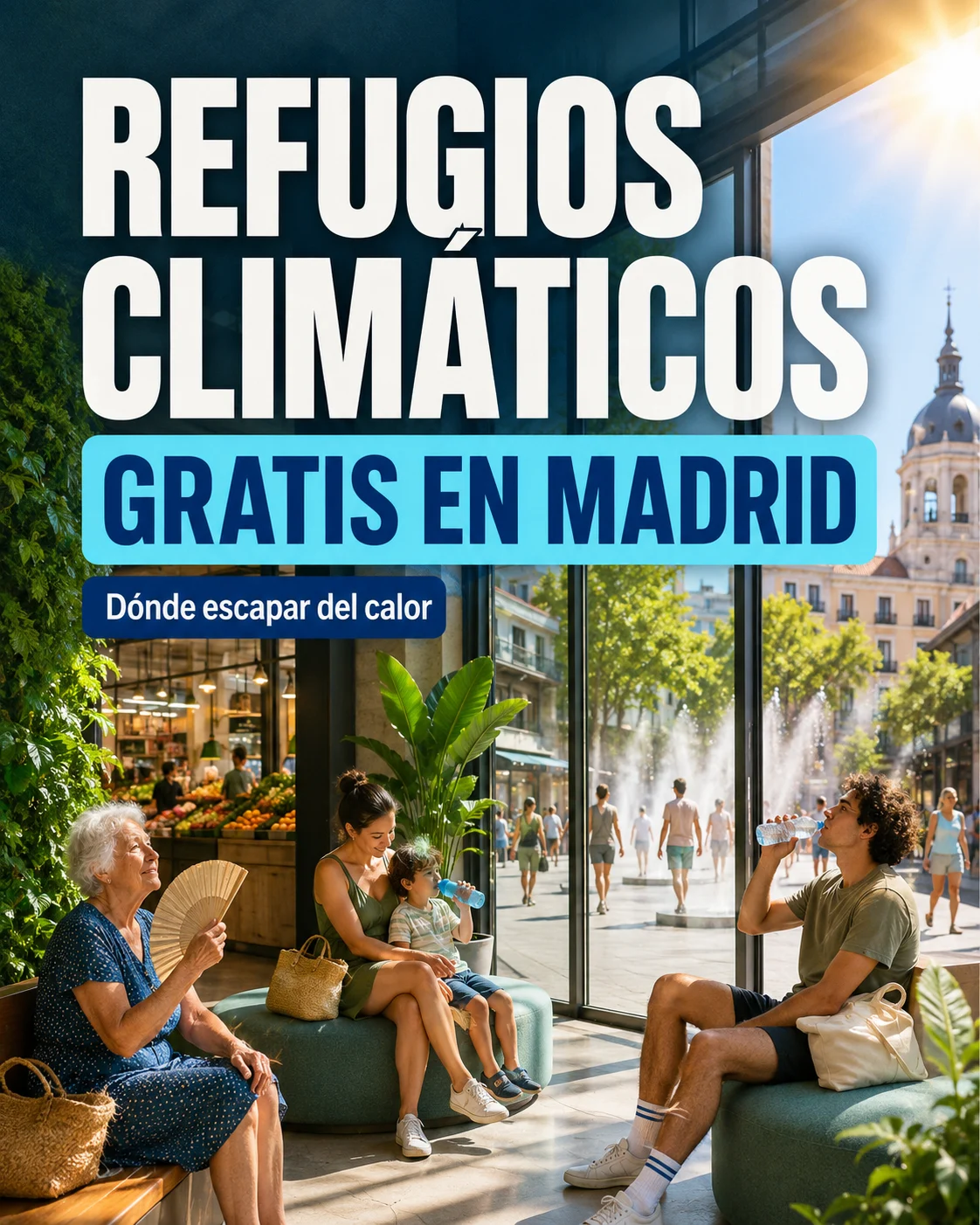 Refugios climáticos gratis en Madrid