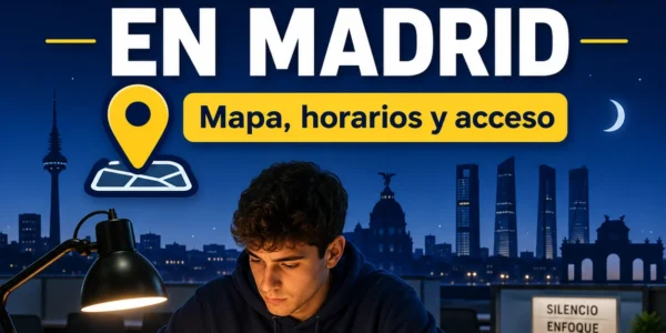 Bibliotecas con salas de estudio 24 horas en Madrid